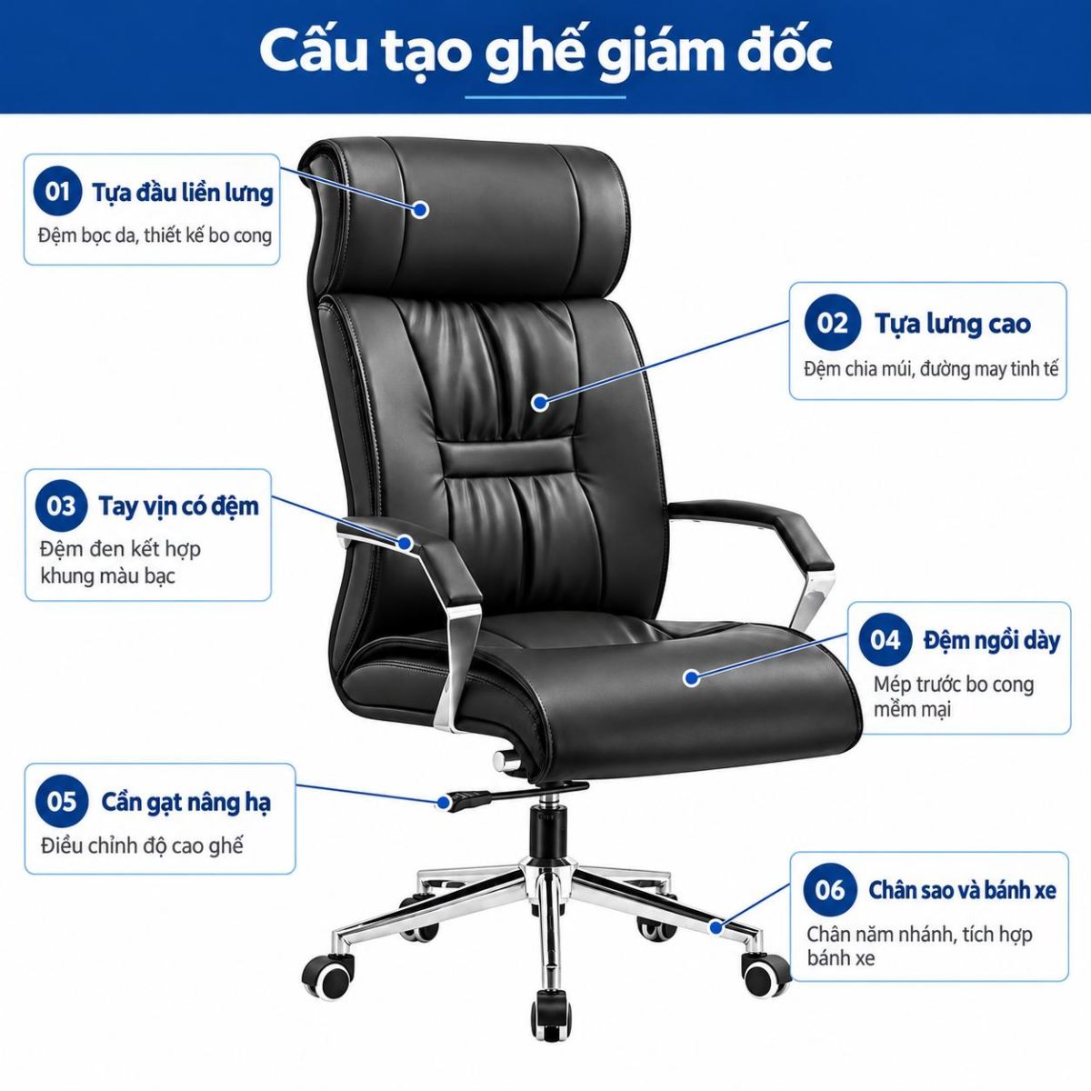 ghế làm việc giám đốc GX-HP34