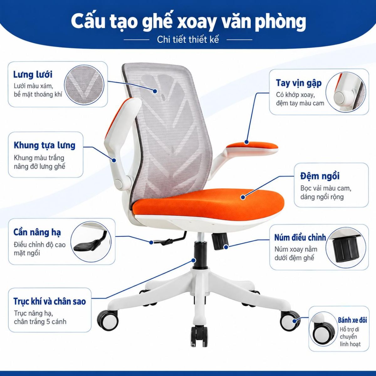 mãu ghế xoay văn phòng