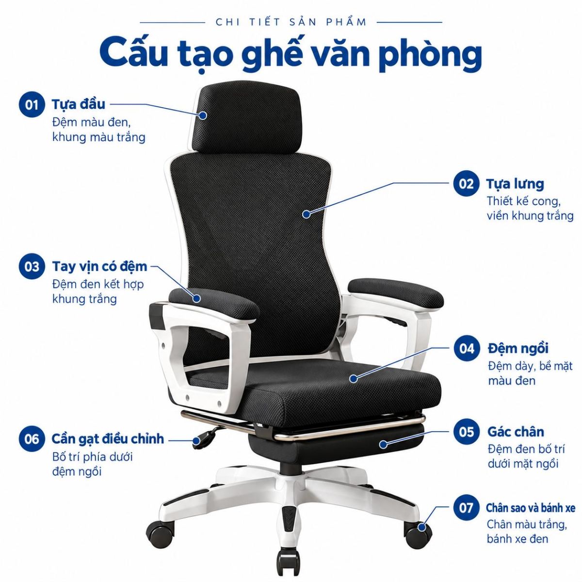 Ghế công thái học văn phòng GX-HP41