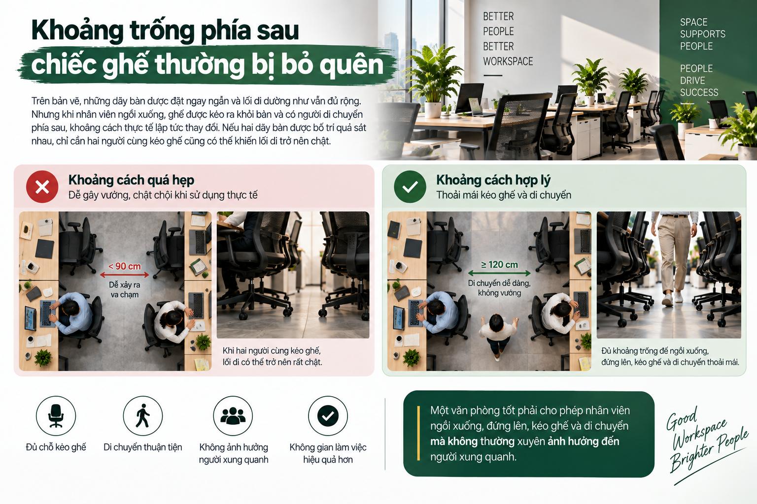 khoảng trống phía sau ghế thường bị bỏ quên