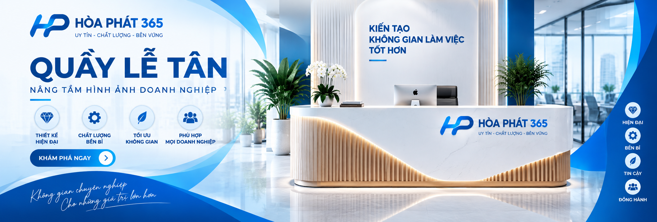 Quầy Lễ Tân Thẳng