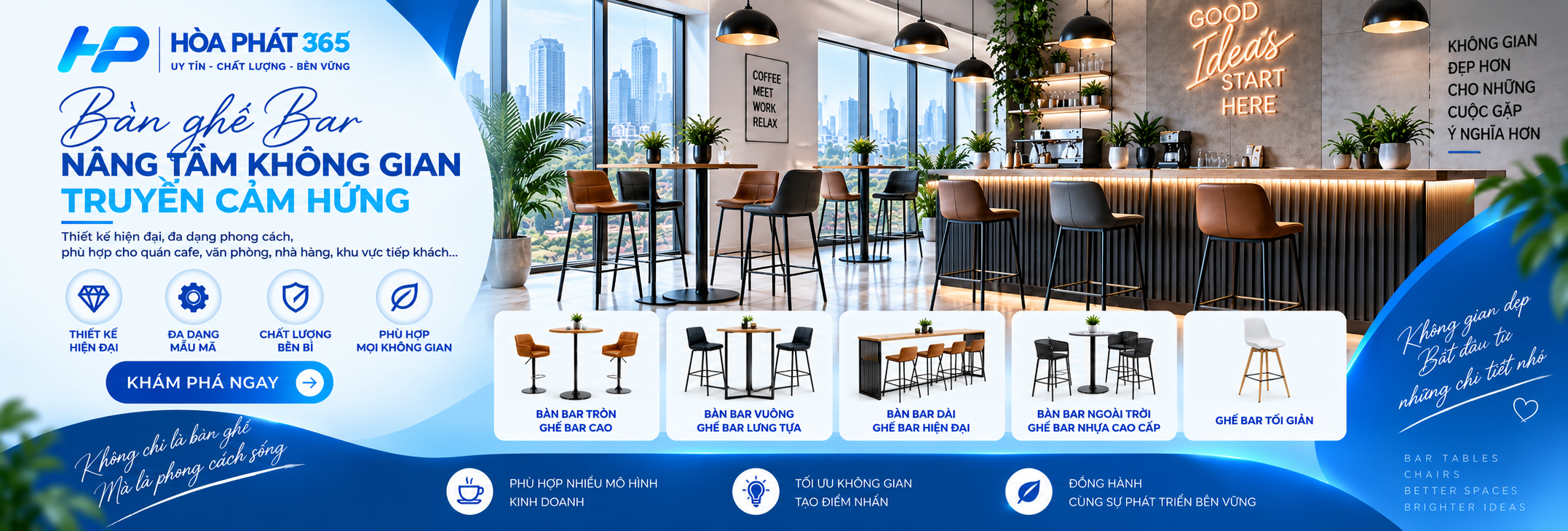 Bàn Ghế Bar/ Cafe